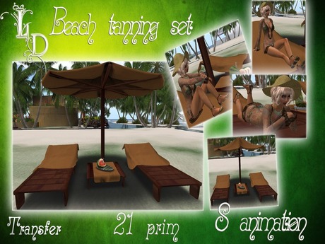 Second Life Marketplace - Beach tanning set